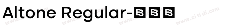 Altone Regular字体转换
